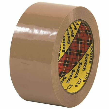 ARABA VECTOR 2 in. x 55 yards Tan 375 Carton Sealing Tape , 6PK AR3349135